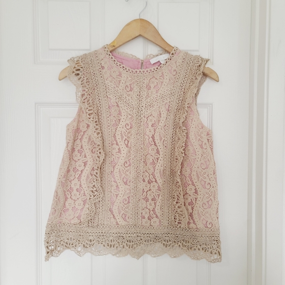 Anthropologie Eri+Ali Sydney Lace Blouse Size XS - Picture 2 of 6